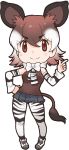  alpha_channel animal_humanoid anime bare_shoulder biped blush brown_eyes brown_hair brown_tail brown_theme chibi clothed clothing cutoffs denim denim_shorts detachable_sleeves digital_drawing_(artwork) digital_media_(artwork) female full-length_portrait fully_clothed hair hand_on_hip humanoid humanoid_hands inner_ear_fluff kemono_friends leggings legwear light_skin looking_away mammal multicolored_hair official_art okapi okapi_(kemono_friends) okapi_humanoid plantigrade pointing portrait scarf shirt short_hair shorts simple_background smile solo standing tail_tuft tan_skin transparent_background tuft two_tone_hair unknown_artist white_hair 