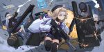  aa-12 aa-12_(girls_frontline) artist_name assault_rifle bandage_on_face battle battlefield_3 black_legwear blonde_hair blue_eyes candy chinese_commentary commentary_request dated explosive first_aid_kit food girls_frontline gloves green_eyes grenade grenade_launcher grey_legwear grimace gun hair_ornament heckler_&amp;_koch highres hk416 hk416_(girls_frontline) holding holding_weapon jacket lollipop long_hair machine_gun multiple_girls pantyhose pk_(girls_frontline) pk_machine_gun ponytail ranguage red_eyes rifle rifle_grenade shield shorts shotgun shotgun_shell sima_naoteng smoke sparks subway_station sv-98_(girls_frontline) teeth thighhighs weapon white_hair zettai_ryouiki 