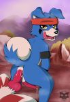  2018 anal anal_penetration animal_genitalia animal_penis anthro anthro_on_anthro anus battouga-sharingan blue_fur canine_penis cum cum_in_ass cum_inside digimon duo erection fur gaomon headband knot licking licking_lips looking_at_viewer looking_back lycanroc male male/male midnight_lycanroc nintendo nude open_mouth outside penetration penis pok&eacute;mon pok&eacute;mon_(species) raised_tail red_fur solo_focus tongue tongue_out video_games white_fur yellow_eyes 