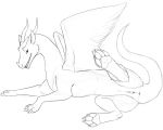  2018 chakat-silverpaws claws digital_media_(artwork) dragon erection female feral fur horn nude open_mouth pussy smile vaginal wings 