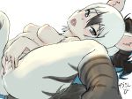  2018 aardwolf aardwolf_(kemono_friends) animal_humanoid anus beige_anus beige_nipples beige_pussy biped blush breasts brown_fur brown_hair brown_stripes digital_drawing_(artwork) digital_media_(artwork) drooling eyelashes female fingering fingering_self foreshortening fur grey_eyes hair half-closed_eyes hi_res humanoid humanoid_hands hyena hyena_humanoid inner_ear_fluff japanese kemono_friends light_skin lighting looking_at_viewer looking_pleasured lying mammal masturbation masuyama_ryou_(artist) medium_breasts moan multicolored_hair nipples nude on_back open_mouth pink_tongue ponytail pussy pussy_juice saliva saliva_string shadow simple_background solo spread_legs spreading striped_fur stripes tan_skin tongue two_tone_hair vaginal vaginal_fingering vaginal_masturbation white_background white_hair 