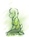  2018 anthro asriel_dreemurr barefoot boss_monster caprine clothed clothing crackers crying eyes_closed flower kneeling male mammal plant sad solo tears undertale video_games 