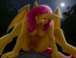  2018 absurd_res areola bat_pony blush breasts duo equine female first_person_view flutterbat_(mlp) fluttershy_(mlp) friendship_is_magic full_moon fur hair hi_res horse looking_at_viewer male male/female male_penetrating mammal moon my_little_pony night nipples nude open_mouth outside pegasus penetration penis pony pussy sex solo_focus the-minuscule-task tongue tongue_out vaginal vaginal_penetration wings 
