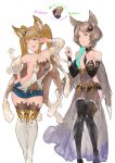 alternate_costume animal_ears backless_outfit breasts cosplay costume_switch dress elbow_gloves erune gloves granblue_fantasy hair_ornament highres large_breasts metera_(granblue_fantasy) miniskirt multiple_girls n9+ one_eye_closed open_mouth short_hair siblings sideboob sisters skirt sutera_(granblue_fantasy) thighhighs twintails 