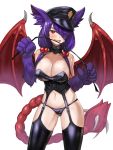  animal_ears manticore_(monster_girl_encyclopedia) monster_girl_encyclopedia pantsu sookmo stockings tail thighhighs weapon wings 