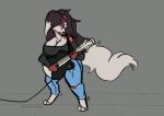  2018 animated anthro arcanine big_breasts blunkinator breasts canine clothing digital_media_(artwork) female guitar hybrid lycanroc mammal midnight_lycanroc musical_instrument nintendo pok&eacute;mon pok&eacute;mon_(species) solo tharja_(justkindofhere) thick_thighs video_games zoroark 