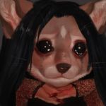  2018 beady_eyes black_eyes black_hair black_nose brown_theme canine colored_nails countershade_arms countershading crying crying_cat digital_media_(artwork) digital_painting_(artwork) female fishnet forehead_marking fox front_view fur grey_background hair headshot_portrait hecatta humor icon inner_ear_fluff long_hair makeup mammal markings mascara mascara_tears meme multicolored_fur parody portrait red_nails running_makeup running_mascara sad simple_background snout solo tan_fur tears two_tone_fur whiskers white_countershading white_fur white_markings 
