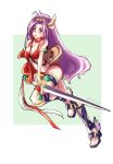  athena bikini breasts feet legs polylina_(artist) purple_hair snk sword 