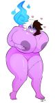  &lt;3 big_breasts breasts detachable detachable_head dullahan female hair hand_on_breast humanoid multicolored_hair not_furry overweight purple_skin saliva signature two_tone_hair unknown_artist unknown_artist_signature 