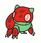  2017 3_toes alternate_color alternate_species ambiguous_gender arthropod beetle bugdex bulbasaur claws countershade_face countershade_legs countershade_torso countershading digital_drawing_(artwork) digital_media_(artwork) exoskeleton fak&eacute;mon feral front_view full-length_portrait green_countershading green_exoskeleton insect ladybug looking_away nintendo pink_eyes pok&eacute;mon pok&eacute;mon_(species) portrait quadruped red_exoskeleton red_spots ricky_hoffman simple_background smile solo spots spotted_exoskeleton standing toe_claws toes toony two_tone_exoskeleton video_games white_background white_claws 