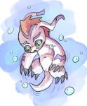  cub digimon female fish gomamon hoshiko marine pussy water young 