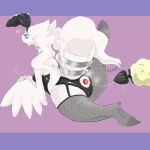  &lt;3 anal anus blue_eyes breasts buttplug clothing dengon female gaping gaping_anus happy legendary_pok&eacute;mon nintendo pok&eacute;mon pok&eacute;mon_(species) reshiram sex_toy simple_background solo video_games 