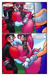  absurd_res anthro big_breasts big_penis breasts clothing comic denizen1414 dialogue dreamcastzx1 echidna english_text female hedgehog hi_res huge_breasts huge_penis julie-su male male/female male_penetrating mammal monotreme penis sex shade_the_echidna smile sonic_(series) sonic_the_hedgehog stomach_deformation text torn_clothing video_games 
