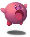  1boy jumping kirby kirby_(series) oda_non open_mouth purple_eyes solo spread_arms tagme 