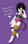  2014 animal_humanoid dragon_ball fasha female furipa93 humanoid mammal monkey_humanoid primate purple_background saiyan simple_background solo tagme 