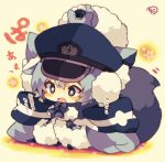  :3 :d animal animal_ear_fluff animal_ears animal_on_head bangs beige_background black_footwear blue_bow blue_capelet blue_dress blue_eyes blue_hair blue_hat blush bow capelet cat cat_ears cat_girl cat_on_head cat_tail chibi closed_mouth commentary_request dress full_body fur-trimmed_capelet fur-trimmed_dress fur_trim hair_between_eyes hat long_hair low_twintails muuran on_head open_mouth original pantyhose peaked_cap plaid plaid_bow plaid_dress signature sitting smile solo star star-shaped_pupils symbol-shaped_pupils tail tail_raised translation_request twintails v-shaped_eyebrows very_long_hair 