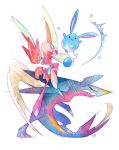  action_pose ambiguous_gender anthro azumarill garchomp group nintendo pok&eacute;mon pok&eacute;mon_(species) pose scizor simple_background smile stylized video_games white_background 