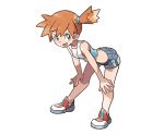  artist_request bent_over blue_eyes blue_shorts breasts crop_top full_body hair_tie hands_on_own_knees happy kasumi_(pokemon) legs_apart looking_to_the_side midriff mizutani_megumi official_art open_mouth orange_hair outline pokemon pokemon_(game) pokemon_lgpe red_footwear shirt shoes short_hair short_shorts shorts side_ponytail sleeveless sleeveless_shirt small_breasts smile solo standing tied_hair transparent_background white_outline white_shirt 
