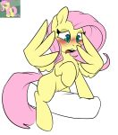  &lt;3 &lt;3_eyes blush equine eyelashes feathered_wings feathers female feral fluttershy_(mlp) friendship_is_magic hair horse livinthelife0friley mammal my_little_pony nude open_mouth pegasus pillow pillow_humping pillow_ride pink_hair pony pussy simple_background solo tongue white_background wings 