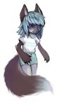  alpha_channel anthro canine chibi clothed clothing female fur galaxymonster hair looking_at_viewer mammal simple_background smile solo standing transparent_background 