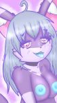  2018 ahegao anime blush breasts cat cute feline female hair ichinyan invalid_color kemono looking_pleasured luna_moon mammal nipples nude open_mouth pastel shiny solo tongue tongue_out 
