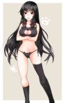  arms_under_breasts artist_name asymmetrical_legwear bangs black_bra black_hair black_panties bra breast_hold breasts cat_cutout cat_ear_panties cat_lingerie cleavage cleavage_cutout commentary_request crossed_arms eyebrows_visible_through_hair frilled_bra frills grey_background hair_ribbon highres isokaze_(kantai_collection) kantai_collection kneehighs lingerie long_hair looking_at_viewer medium_breasts meme_attire navel open_mouth outside_border panties paw_print red_eyes red_ribbon ribbon shiki_(sherry99) side-tie_panties signature single_kneehigh single_thighhigh skindentation smile solo standing thighhighs tress_ribbon underwear underwear_only 