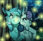  2018 blush bonbon_(mlp) equine female feral firefly friendship_is_magic horn horse inuhoshi-to-darkpen lyra_heartstrings_(mlp) mammal my_little_pony pony unicorn 