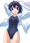  amagami competition_swimsuit hoshizaki_hikaru nanasaki_ai one-piece_swimsuit short_hair solo swimsuit 