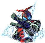  bad_id bad_pixiv_id electricity glowing glowing_eyes horns kamen_rider kamen_rider_kabuto kamen_rider_kabuto_(series) lowres male_focus oekaki solo 