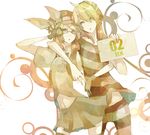  1girl bad_id bad_pixiv_id bespectacled blonde_hair brother_and_sister glasses gloves hat kagamine_len kagamine_rin mizutame_tori ribbon short_hair siblings twins vocaloid yellow_eyes 