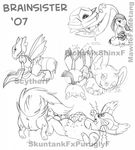  brainsister mawile metang nintendo pichu pokemon purugly scyther shinx skuntank 