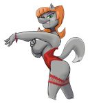  2018 4_fingers anthro big_breasts breasts canine clothed clothing corset covering covering_breasts digital_media_(artwork) female fox fur green_eyes grey_fur grin hair kimsan-stuff lingerie lipstick looking_at_viewer makeup mammal mostly_nude nickelodeon pose rachel_o&#039;foxy red_hair slit_pupils smile solo t.u.f.f._puppy topless 