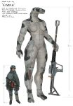 2022 ambiguous_gender anthro areola armor assault_rifle breasts cettus chart cigarette cigarette_in_mouth clothed clothing duo english_text eyewear featureless_crotch female footwear fully_clothed goggles gun headgear height_chart helmet hi_res holding_gun holding_object holding_weapon human living_machine machine macro mammal nude object_in_mouth poncho ranged_weapon rifle robot shoes simple_background size_difference small_breasts smoking smoking_cigarette sniper_rifle standing text weapon white_background