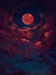 absurd_res artistwitch artwitch cloudscape conceptart gamedev hi_res illustration moon nightsky paganart sky witchartist