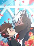 anthro bandaid_protagonist_(tas) dragokaizer666 duo hi_res human kissing lifewonders male male/male mammal romantic romantic_couple tadatomo tokyo_afterschool_summoners