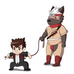 anthro asian_clothing bandaid_protagonist_(tas) canid canine canis clothing domestic_dog dragokaizer666 duo east_asian_clothing hi_res human lifewonders male male/male mammal meme scarf tadatomo tokyo_afterschool_summoners