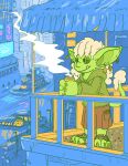 canal city ferry goblin humanoid merchant_ship neon ngc passenger_ship raining run_rabbit_bounce ship vehicle watercraft