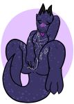  2018 anthro blush bodypaint constellation_kobold eyes_closed female fingering fingering_self horn kobold masturbation nude orgasm purple_scales pussy pussy_juice reptile scales scalie solo tongue tongue_out trout_(artist) vaginal vaginal_fingering vaginal_masturbation 