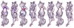  2019 anthro apron breasts butt clothed clothing dakimakura_design felid female fur grey_fur julie_ann_irons kyander leopard leopard_spots lingerie looking_at_viewer lying mammal naked_apron nipples nude on_back pantherine pussy scar simple_background smile snow_leopard solo spots underwear white_fur 