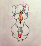 &lt;3 accessory areola balls bedroom_eyes belly big_balls big_breasts big_penis blush bodily_fluids breasts carrie_krueger cartoon_network chompydraws colored curvy_figure drooling erect_nipples eyelashes flaccid genitals ghost gynomorph hair hair_accessory hair_over_eye half-closed_eyes hands_behind_head hi_res hourglass_figure humanoid intersex long_tongue mammal narrowed_eyes navel nipples nude one_eye_obstructed open_mouth penis pink_eyes pose saliva seductive shaded simple_background solo spirit teeth the_amazing_world_of_gumball thick_thighs tongue tongue_out traditional_media_(artwork) voluptuous white_body wide_hips