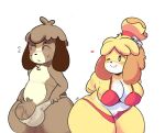 animal_crossing anthro balls_outline big_breasts blonde_hair blush bra breasts brother_(lore) brother_and_sister_(lore) brown_hair canid canine canis clothing digby_(animal_crossing) domestic_dog duo elchilenito female genital_outline genitals hair hi_res incest_(lore) isabelle_(animal_crossing) looking_away male mammal multicolored_body nintendo one_eye_closed penis shih_tzu sibling_(lore) sister_(lore) smile thick_thighs toy_dog two_tone_body underwear white_eyes