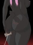 2023 anthro baehemoth_(sheo) big_breasts big_butt black_body black_fur bovid branded branding branding_iron breasts butt butt_focus caprine demon digital_drawing_(artwork) digital_media_(artwork) fallen_angel female fur goat hand_on_butt mammal nipples nude rear_view scar shaded sheo signature simple_background solo tail thick_thighs