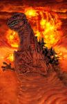  atomic_bomb bill_couture dinosaur epic explosion fire giant_monster glowing godzilla godzilla_(series) kaijuu monster mushroom_cloud mutant no_humans shin_godzilla smoke toho_(film_company) 