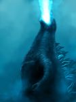  dinosaur energy giant_monster glowing godzilla godzilla_(2014) godzilla_(series) kaijuu kmd monster monsterverse night no_humans rain spikes toho_(film_company) 