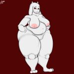 absurd_res anthro bedroom_eyes big_breasts big_butt bovid breasts butt camel_toe caprine cosmosarts erect_nipples female goat hand_on_butt hi_res horn mammal narrowed_eyes nipples overweight pubes seductive solo thick_thighs toriel undertale_(series) wide_hips