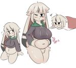 anthro belly belly_grab blush breasts couldbecheese female hi_res navel pasong_(character) pouting slightly_chubby solo thighs_together