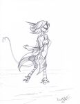 2020 anthro breasts clothed clothing david_lillie dreamkeepers female hair half-closed_eyes hi_res horn jacket lizard namah_calah narrowed_eyes open_clothing open_jacket open_topwear reptile scalie solo spade_tail tail topwear