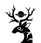 2015 ambiguous_gender antlers black_and_white deer digital_drawing_(artwork) digital_media_(artwork) eye_markings feral fur fur_markings headshot_portrait horn low_res mammal markings monochrome neck_markings planet planet_rings portrait saturn_(planet) saturn_deer scp_foundation side_view silhouette simple_background solo sunnyclockwork white_background