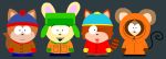  anthro anthrofied canine clothing eric_cartman fox hat kenny_mccormick kyle_broflovski lagomorph mammal mouse one_eye_closed rabbit red_panda rodent smile south_park stan_marsh teeth tongue tongue_out wink 