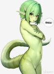 absurd_res anthro baka belly claws girly hi_res horn liz_(shomo) lizard male reptile scalie shomo solo tail